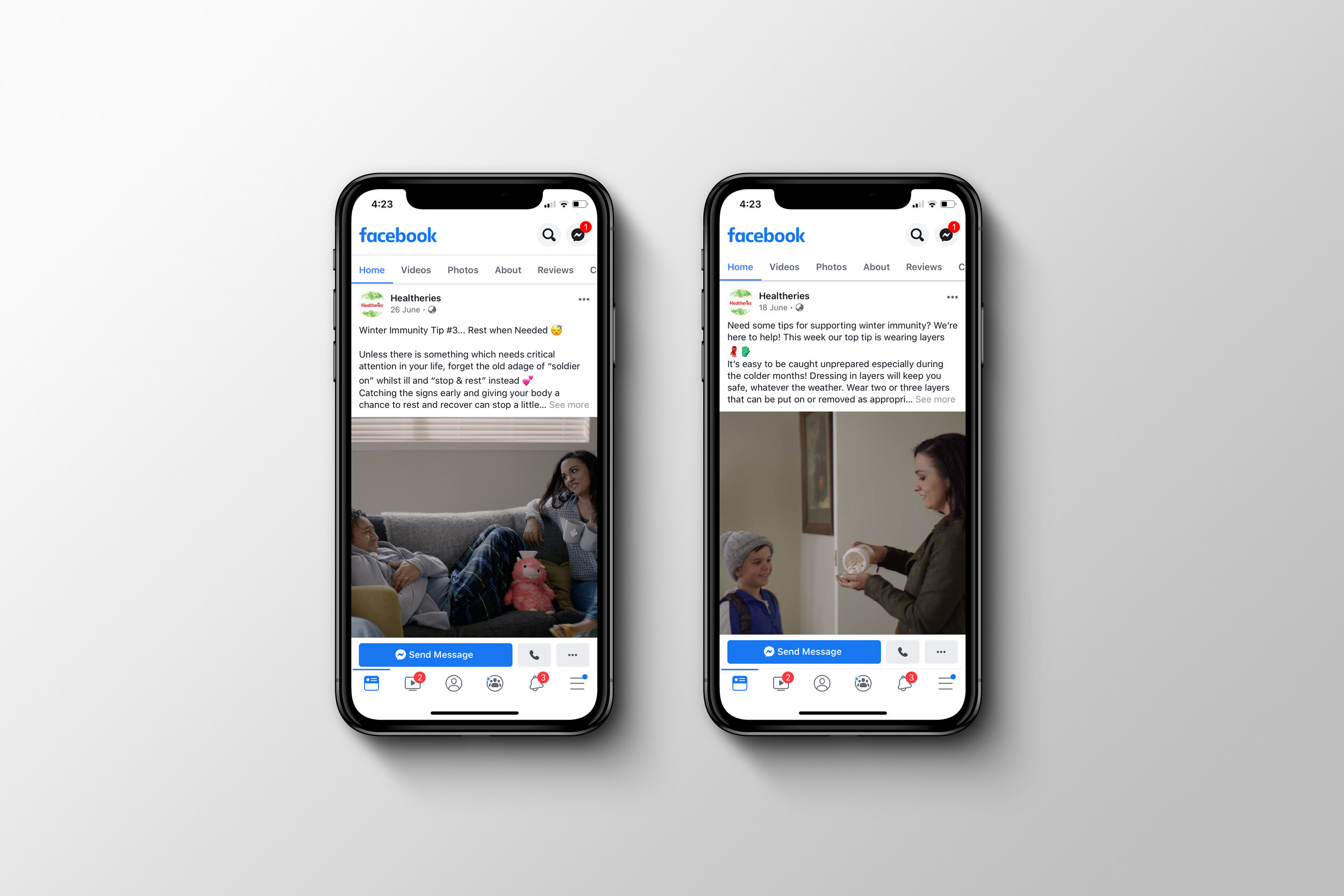 Mockup of a post on the social network. A Little Help For Every Bodyhealtheries Rainger Rolfe