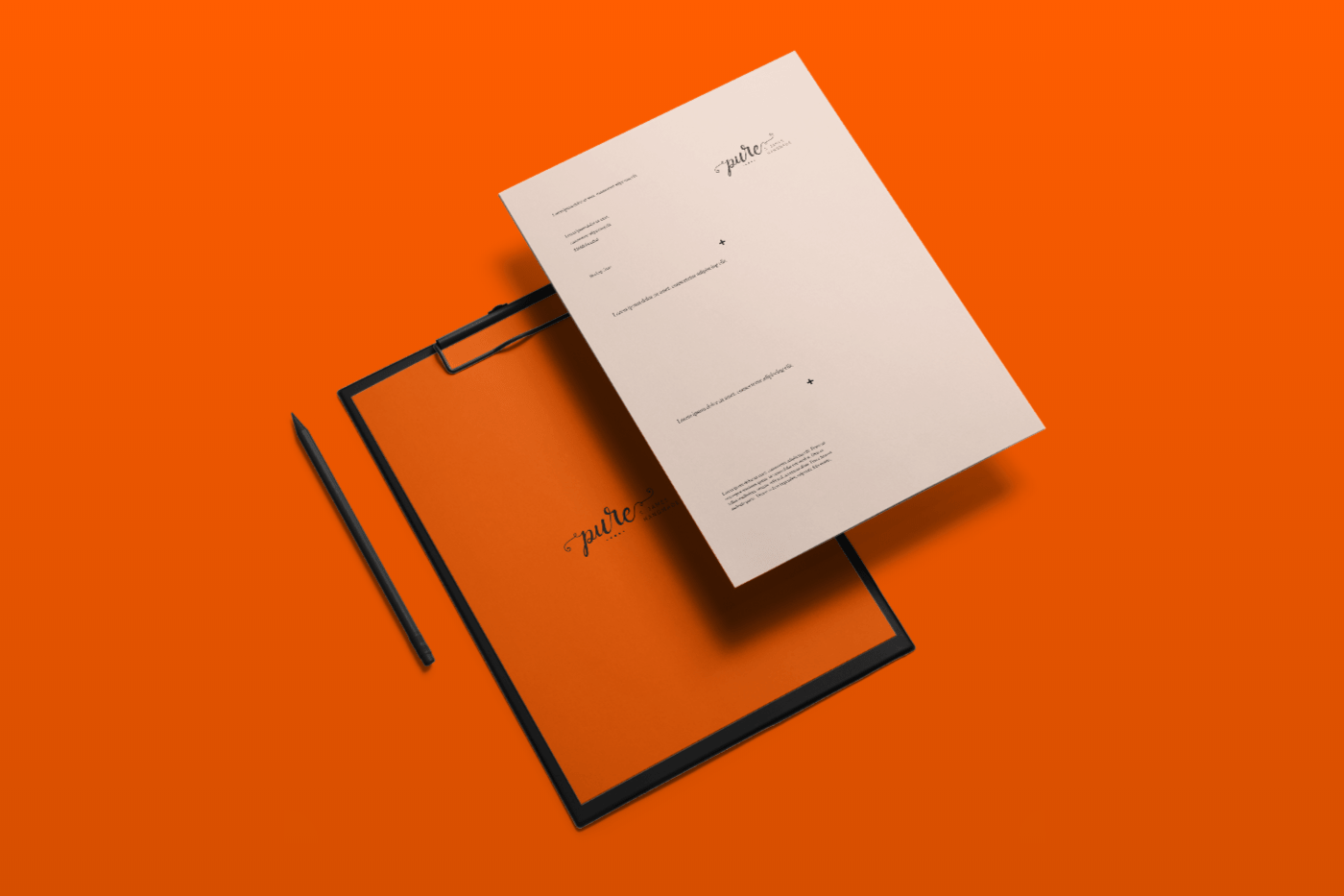 Though much of your communication is probably done electronically, your letterhead design still matters. Letterhead And Clipboard Branding Mockup Scene