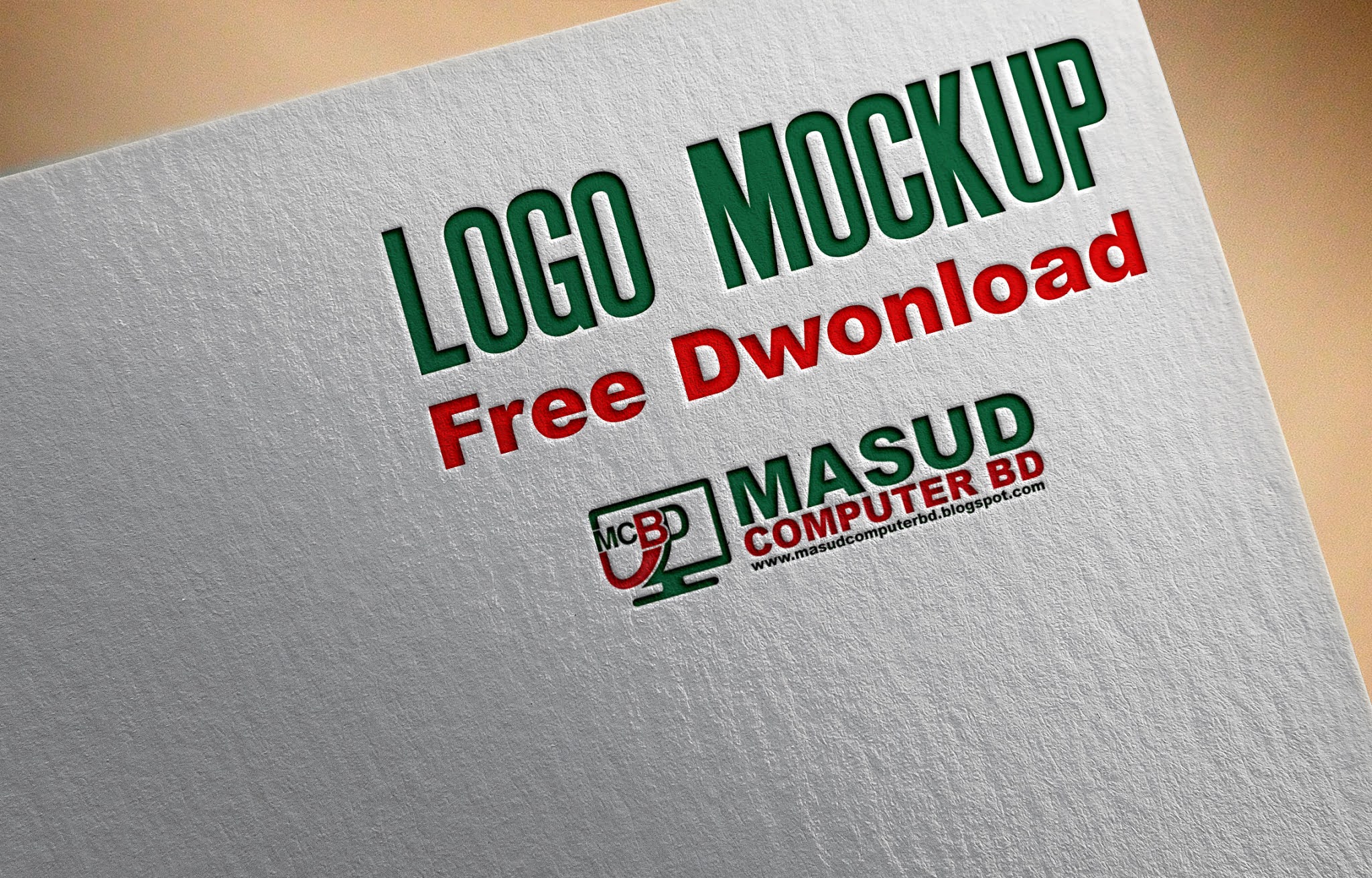 Country living editors select each product featured. Free Logo Mock Up Paper Edition Punedesign Psd Masud Computer Bd