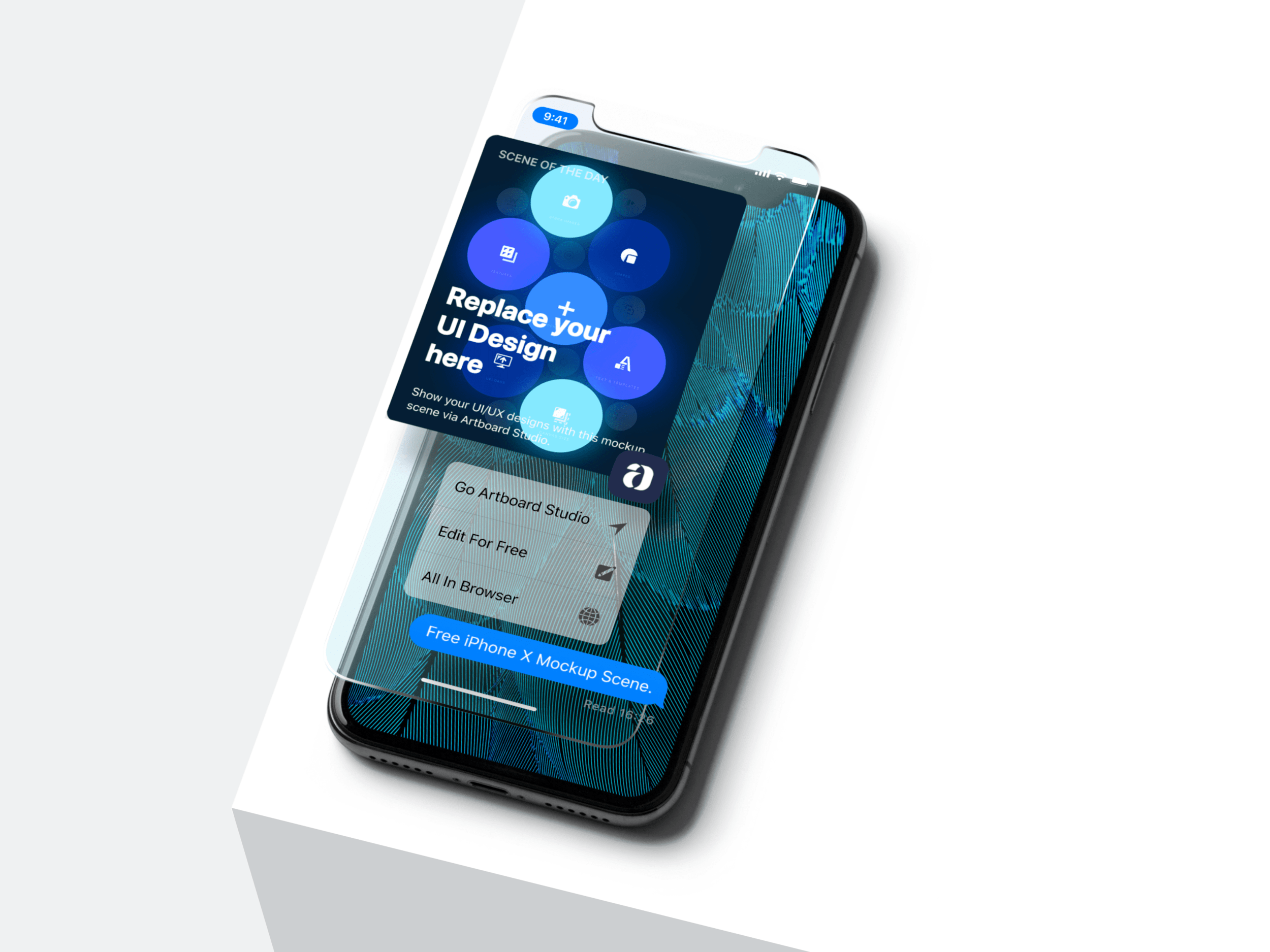 Iphone x in hand mockup. Free Iphone X Ui Mockup Scene
