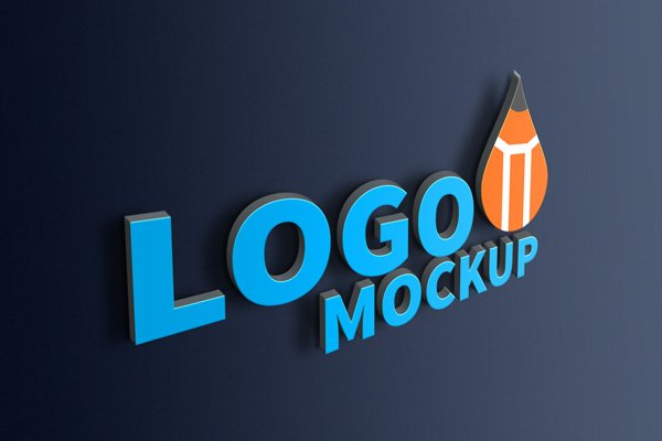 50+ Download 3D Logo Mockup Free Psd&nbsp;PSD