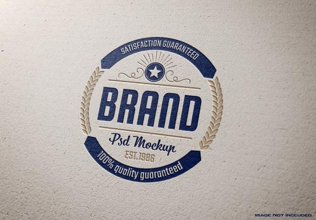 21+ Download Free Logo Mockup Psd On Textured Paper&nbsp;PSD