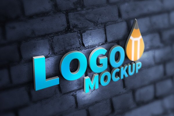 43+ Download Logo 3D Mockup Psd Free&nbsp;PSD