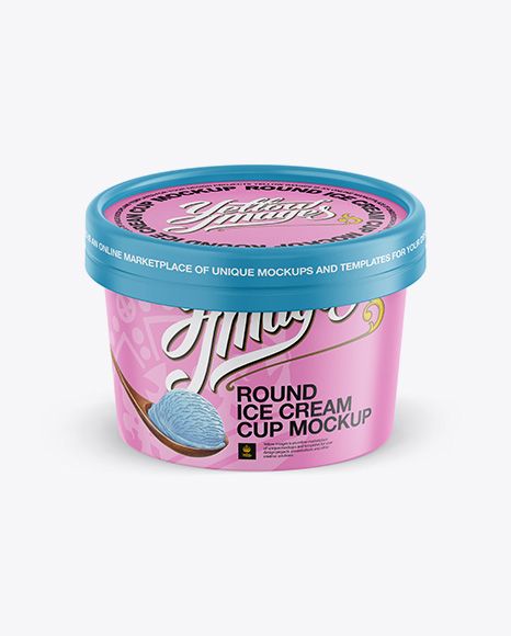 41+ Download Ice Cream Sticker Mockup PSD