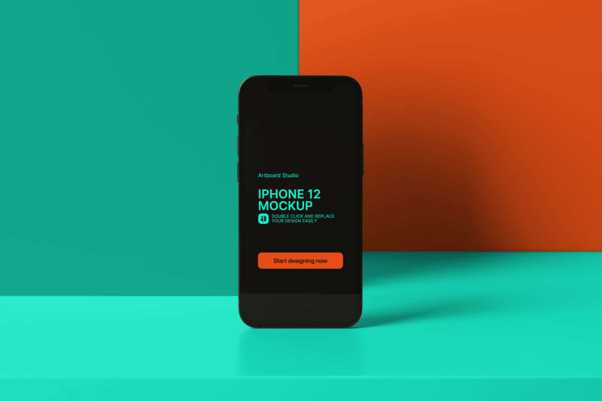Iphone 12 pro max mockup psd. Minimal Iphone 12 Mockup Template