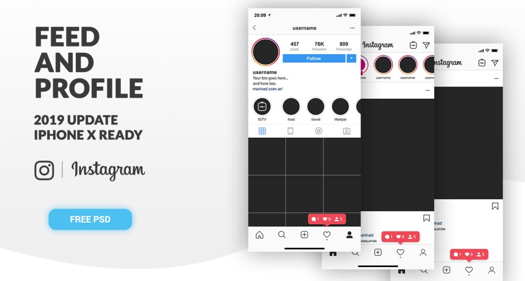 49+ Download Iphone Instagram Mockup Free&nbsp;PSD