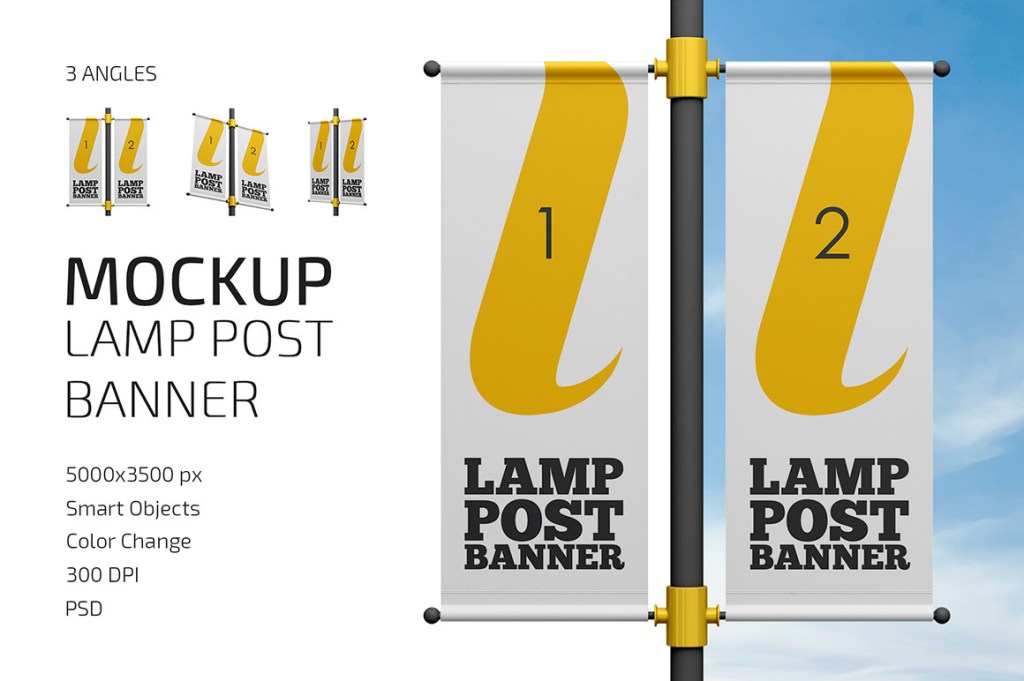 30+ Download Lamp Post Mockup Free PSD
